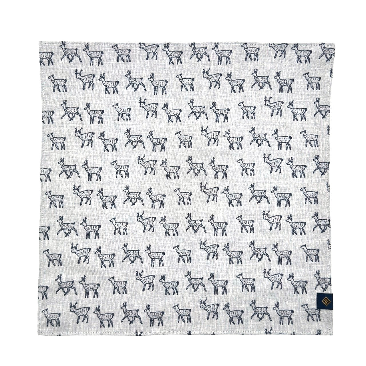 sold out【ハンカチ】【近日中に次回受注予告】-鹿(シカ)-ダブルガーゼハンカチ- 36cm×36cm
