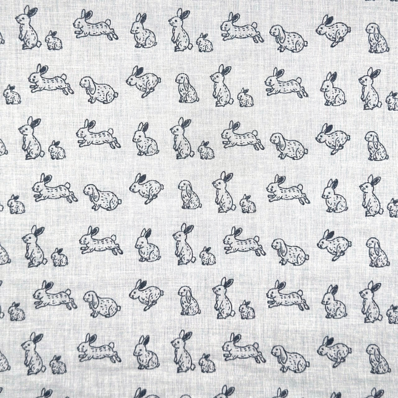 sold out【ハンカチ】【近日中に次回受注予告】-兎(ウサギ)-ダブルガーゼハンカチ - 36cm×36cm