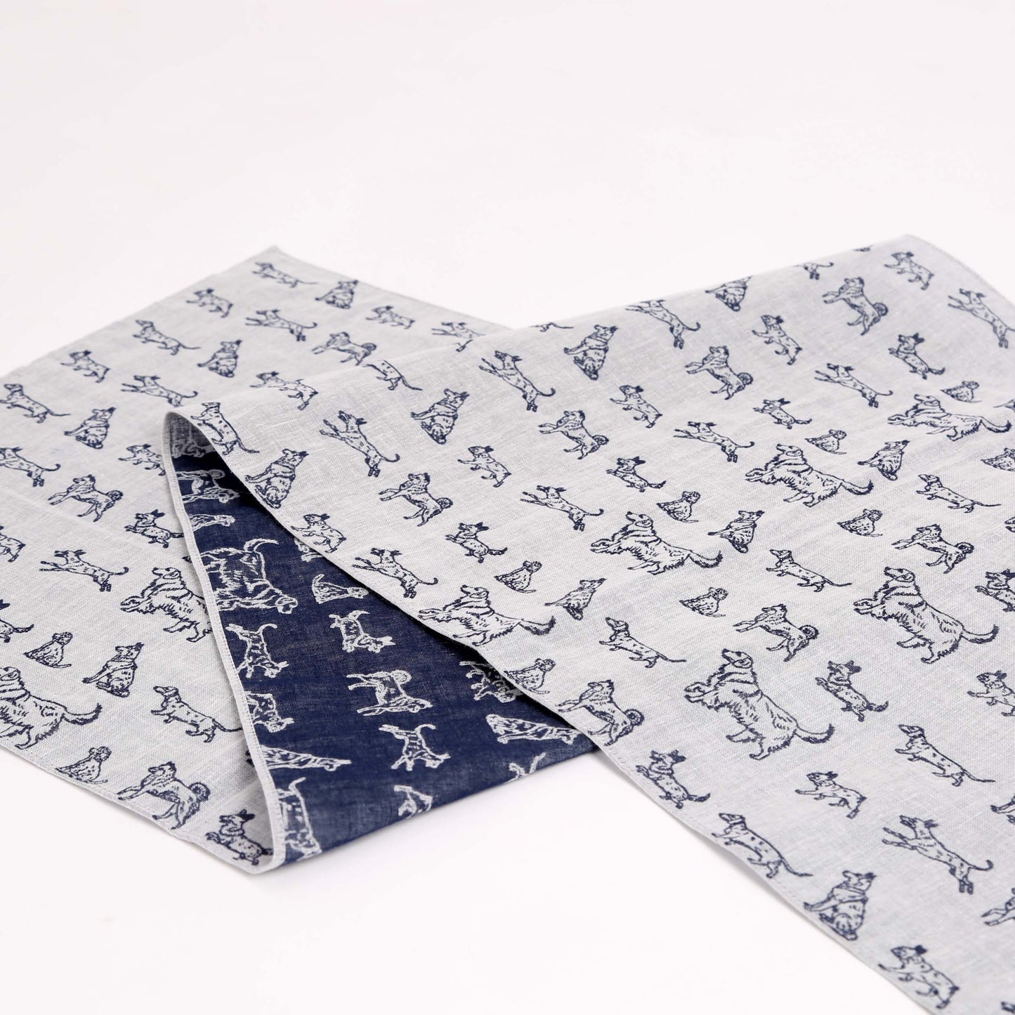 sold out【手ぬぐい】【近日中に次回受注予告】-ダブルガーゼ手ぬぐい-犬(イヌ)- 32cm巾×114cm全長