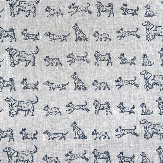 sold out【ハンカチ】【近日中に次回受注予告】-犬(イヌ)-ダブルガーゼハンカチ- 36cm×36cm