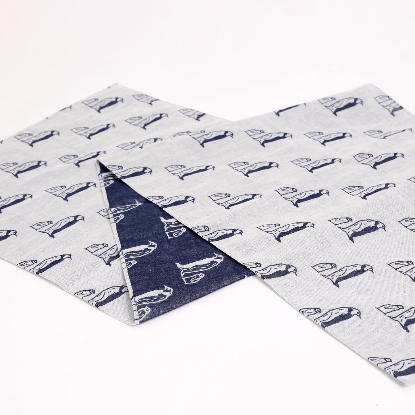 sold out【手ぬぐい】【近日中に次回受注予告】-ペンギン-ダブルガーゼ手ぬぐい- 32cm巾×114cm全長