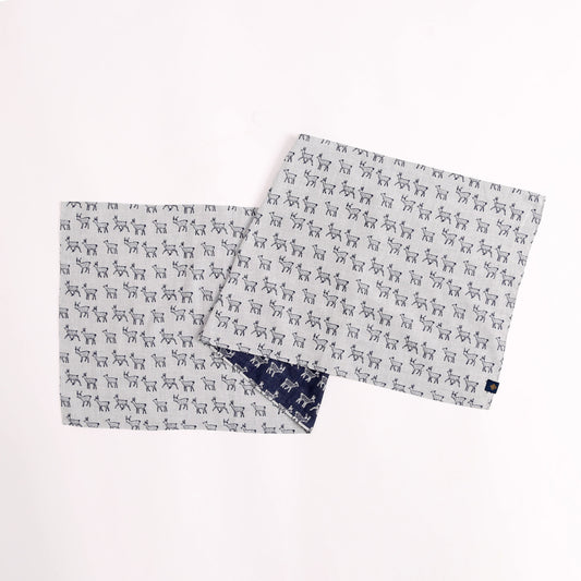 sold out【手ぬぐい】【近日中に次回受注予告】-鹿(シカ)-ダブルガーゼ手ぬぐい- 32cm巾×114cm全長