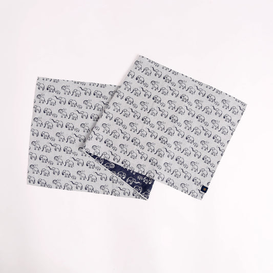 sold out【手ぬぐい】【近日中に次回受注予告】-象(ゾウ)-ダブルガーゼ手ぬぐい- 32cm巾×114cm全長