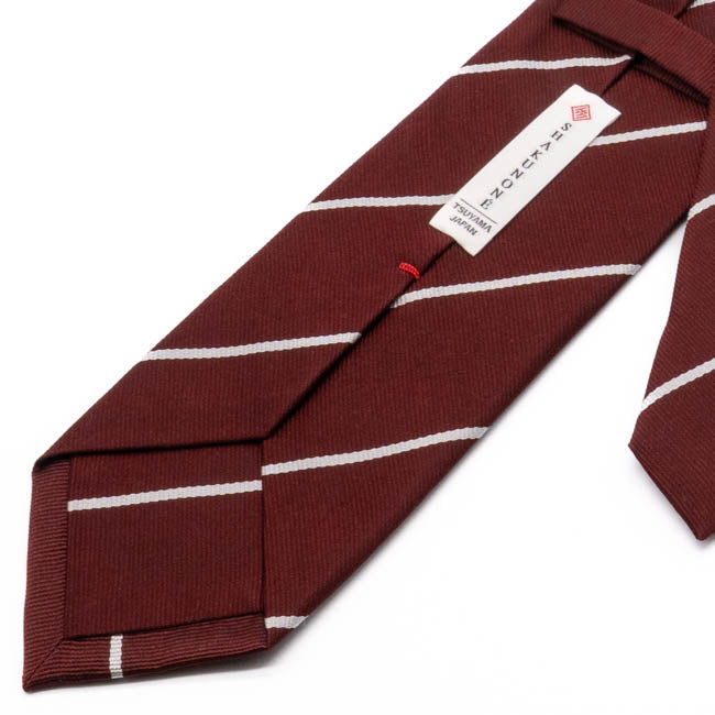 SHST26-33 stripe(ストライプ)　ボルドー×ホワイト