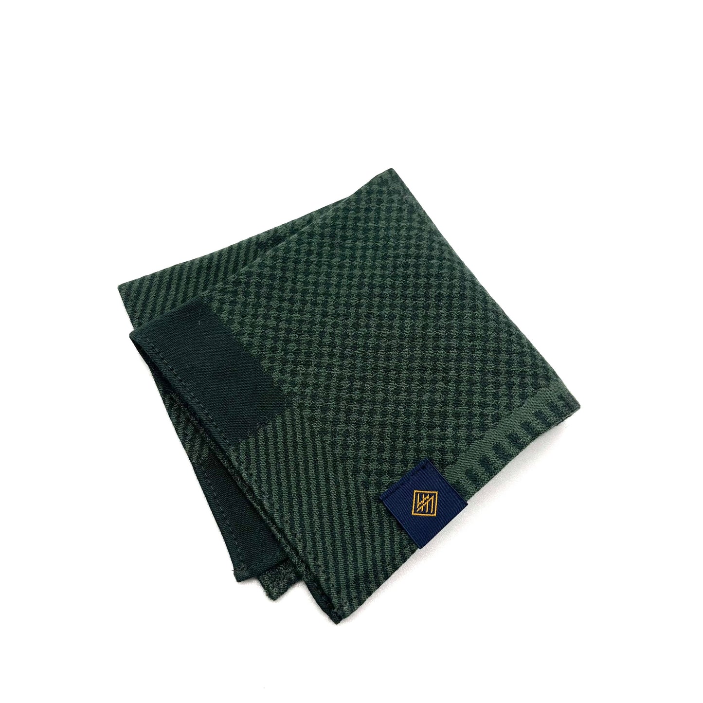 【ハンカチ】｜播州織　ミニハンカチ　グリーン　22cm×22cm｜