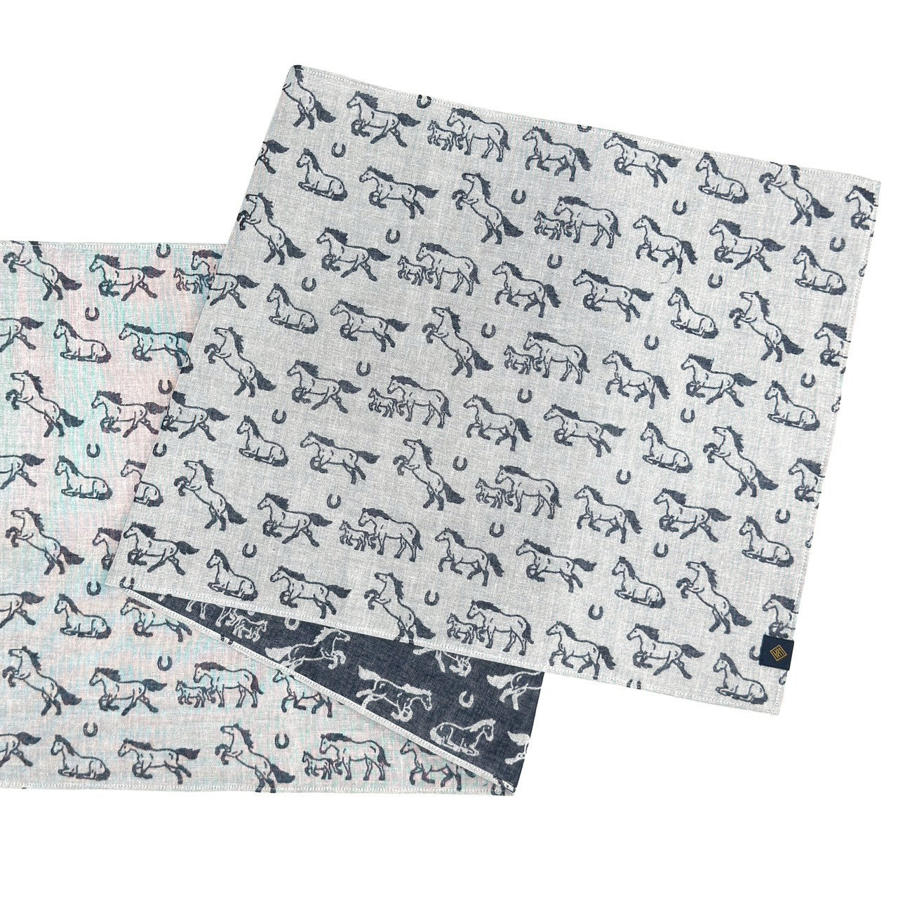 【手ぬぐい】次回受注販売までお待ちください｜ダブルガーゼ手ぬぐい（ウマ）32cm×114cm｜