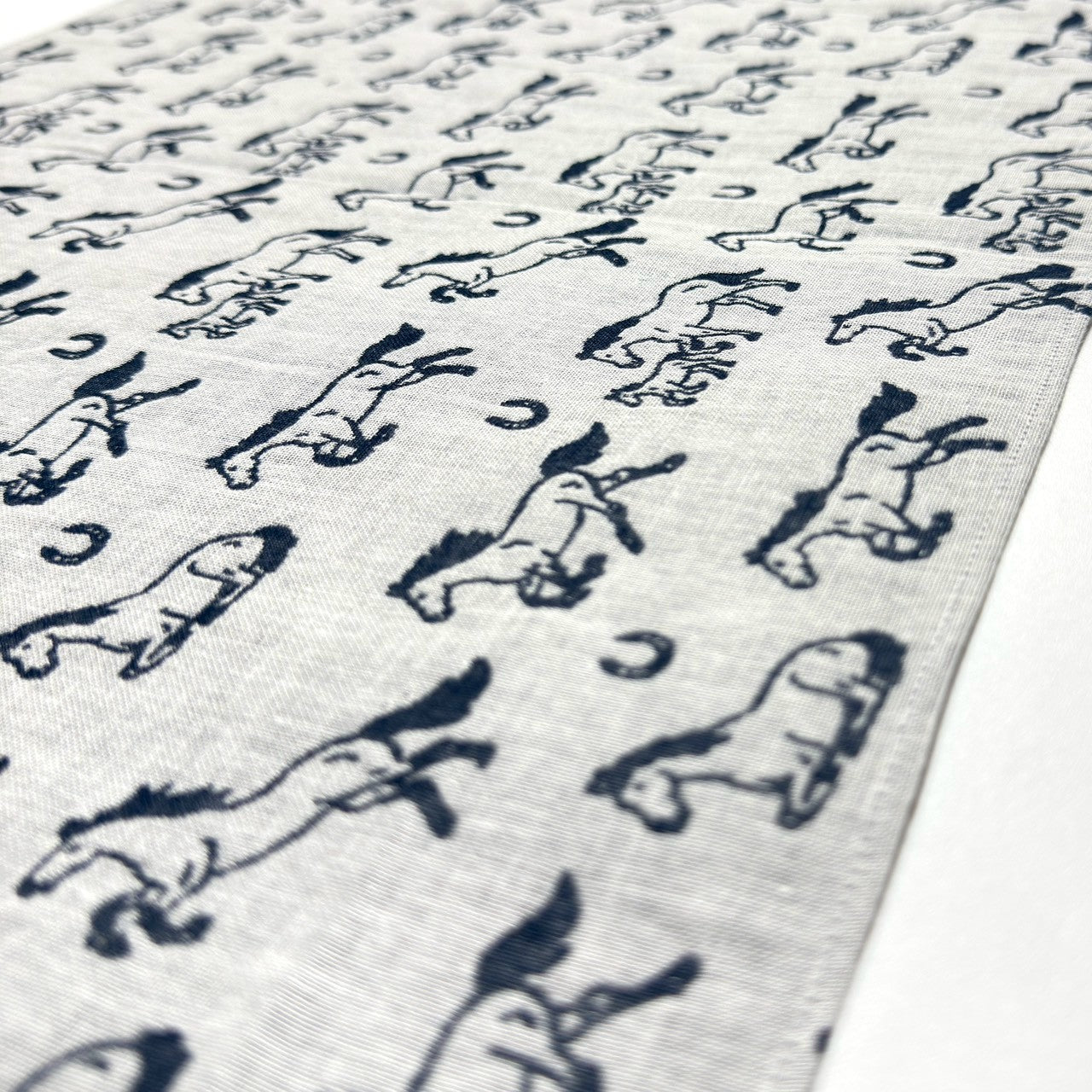 【手ぬぐい】次回受注販売までお待ちください｜ダブルガーゼ手ぬぐい（ウマ）32cm×114cm｜