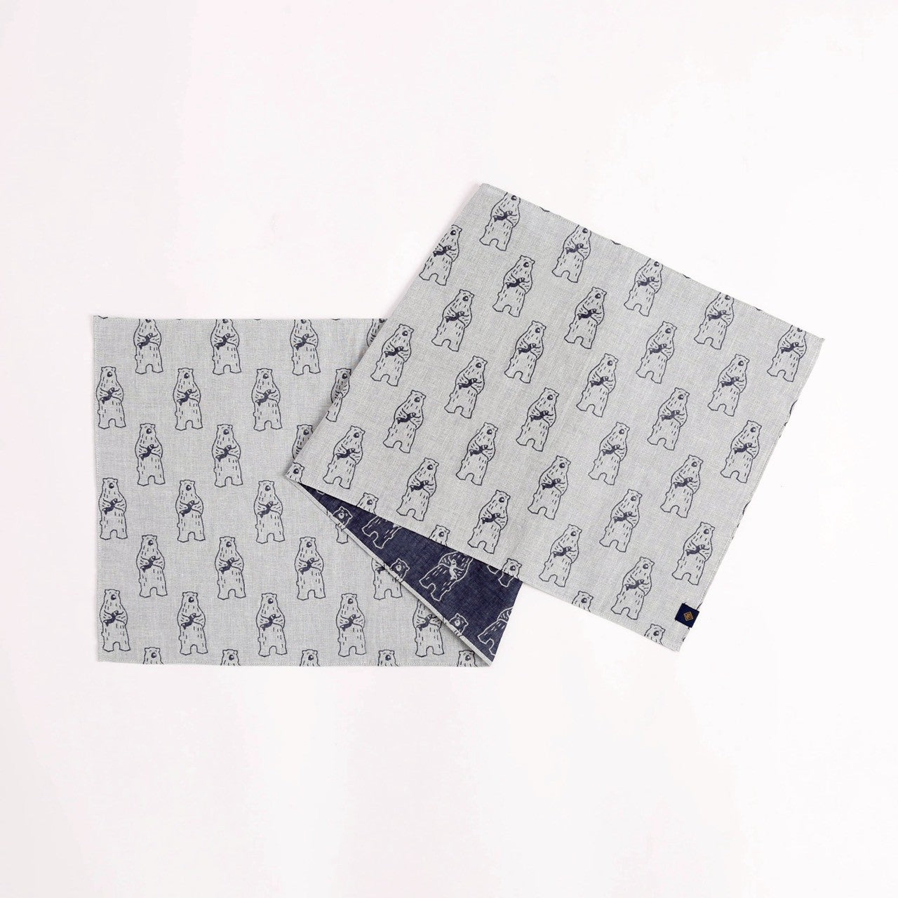 【手ぬぐい】次回受注販売までお待ちください｜ダブルガーゼ手ぬぐい（クマ）32cm×114cm｜