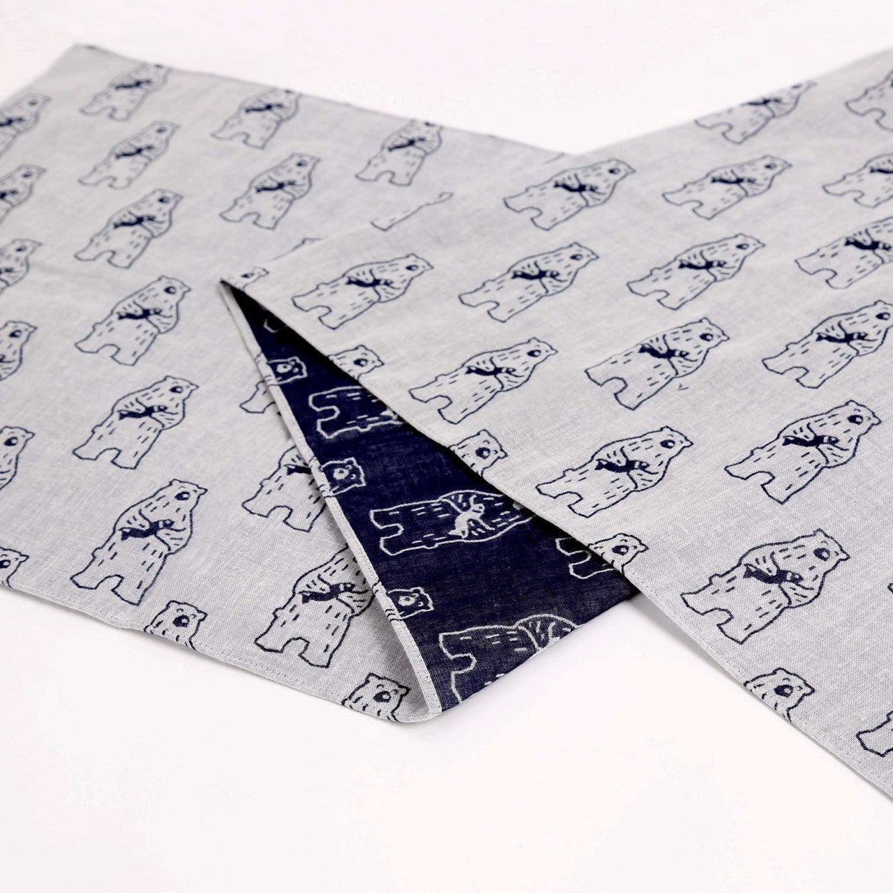 【手ぬぐい】次回受注販売までお待ちください｜ダブルガーゼ手ぬぐい（クマ）32cm×114cm｜