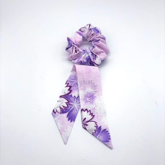 【限定数】ゆかた木綿のリボンシュシュ 袖桜(そでざくら)　※8月8日までに発送します。
